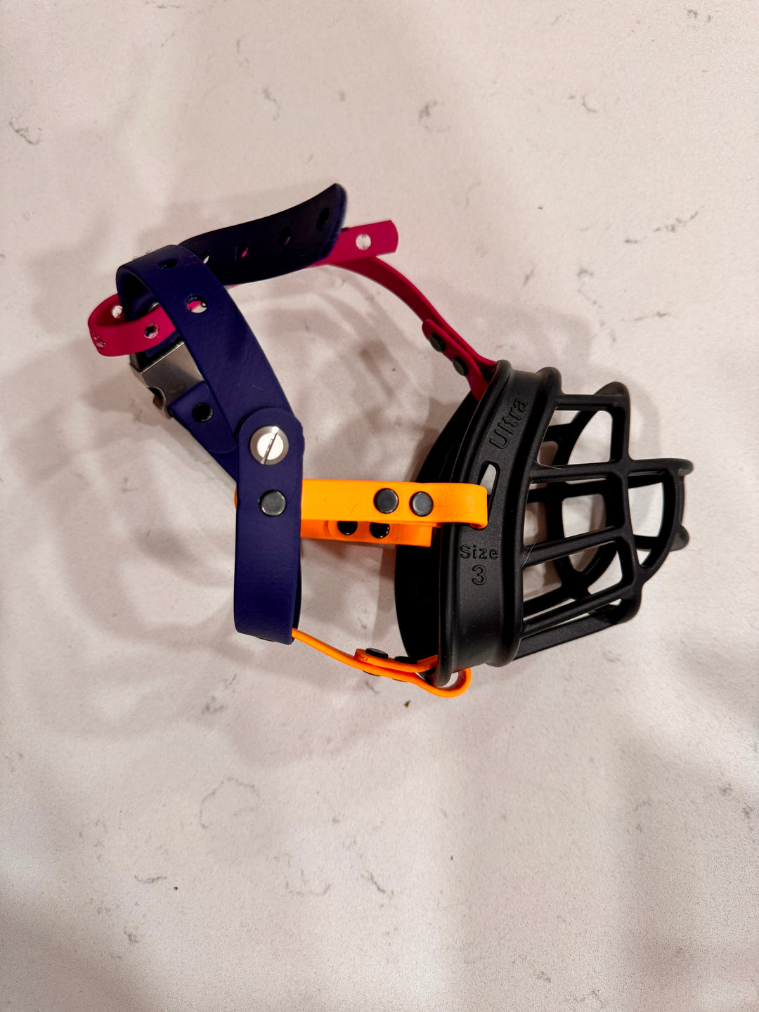 Baskerville Muzzles with Custom Biothane Straps