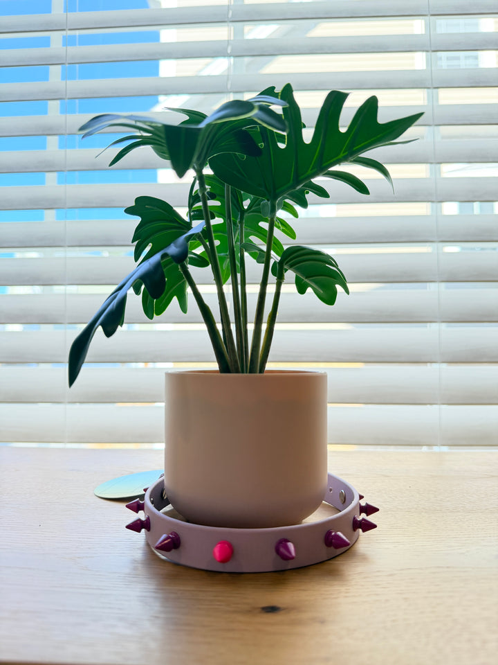 3/4-Inch Lavender Spike Dog Collar – Purple & Pink Spikes (13–18”)